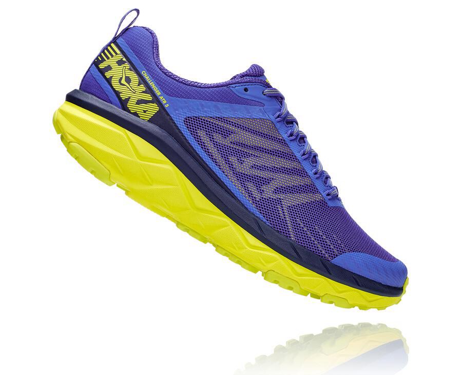 Tenis Hoka One One Trail Hombre Azules/Verdes - Challenger Atr 5 - YQEA01873